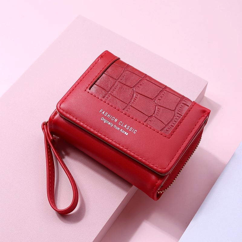 Portefeuille décontracté pour femmes avec plusieurs emplacements pour cartes et fermeture éclair