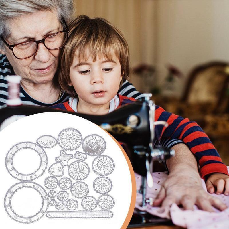 Ensemble de règles géométriques spirographes magiques